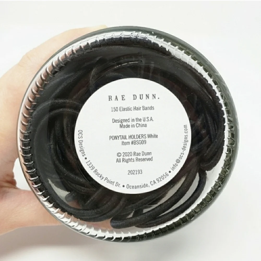 RAE DUNN Ponytail holder jar container cellar